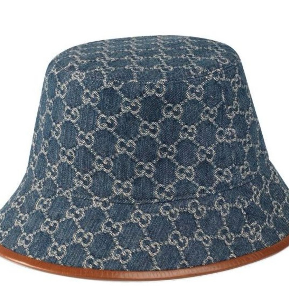 Gucci Denim Monogram Bucket Hat